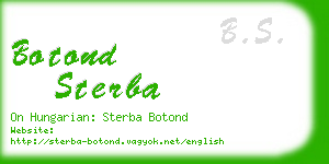 botond sterba business card